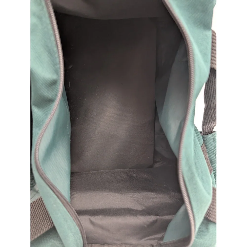 Team Kool Green Racing Duffel Bag Teal Embroidered Logo Travel Gym Bag